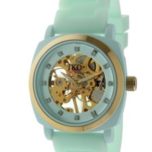 TKO Milano Skeleton Rubber Watch- Mint